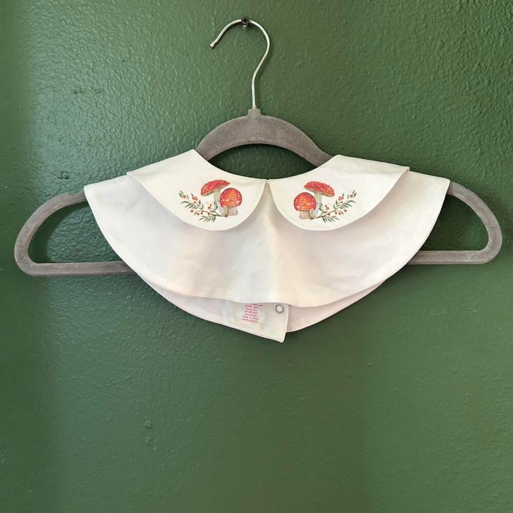 Amanita mushroom white layering peter pan collar cottage fairy